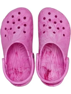 Crocs Unisex Adult Pink Classic Watercolor Marbled Clog US 9 Mens/ 11 Womens NEW thumbnail 1