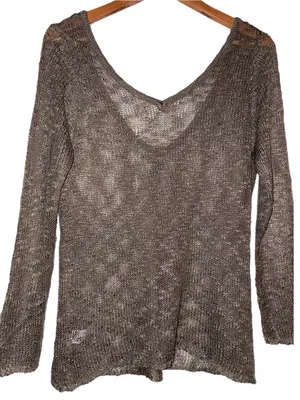 POL Lightweight Open Knit Sweater Medium thumbnail 4