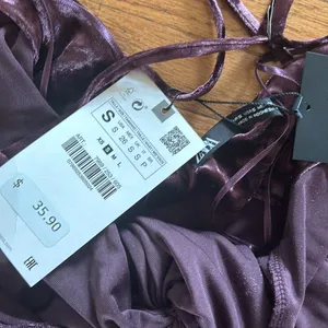 Zara crushed velvet dress thumbnail 2