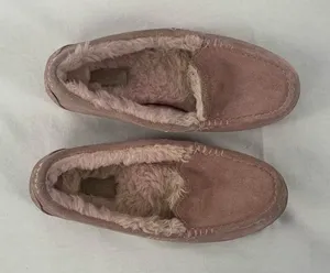 Ugg Ansley Suede Sherpa‎ Lined Slipper in Pink Size 8 thumbnail 1