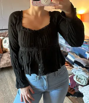Black American Eagle Long Sleeve thumbnail 1