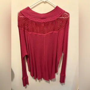 Free People Spring Valley lace trim top size‎ small thumbnail 10