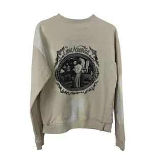 Rauw Alejandro Sweatshirt Womens Medium Tan Cosa Nuestra Graphic Crew Neck *FLAW thumbnail 8