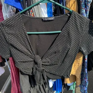 Black Brandy Melville Tie Top Front thumbnail 1