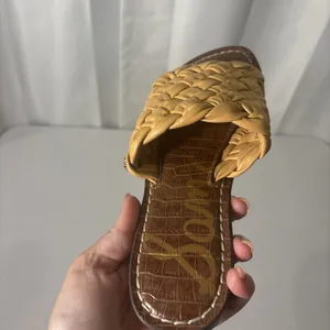 Sam Edelman Griffen Women Size 5.5 Cuoio Leather Slide Sandals‎ Brown Woven thumbnail 6