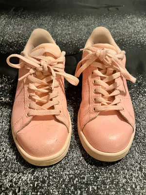 Womens sz7 Adidas Cloudfoam Advantage Pink Low Top Tennis Shoes thumbnail 5