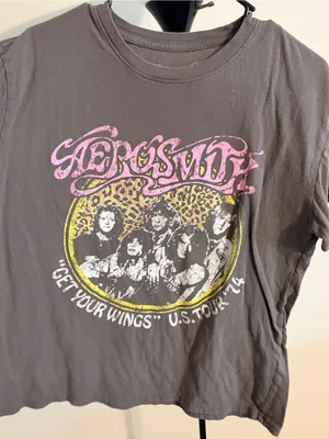 Famous Stars & Straps Gray Tee with Pink & Yellow Graphic thumbnail 2