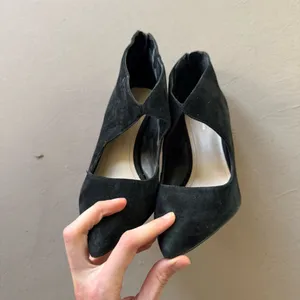 BCBGeneration "Pailie-X" Suede Pointed Toe Cutout Heels thumbnail 4