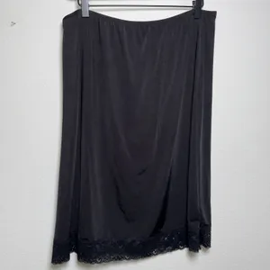 NEW Jones New York Women Half Slip‎ 1X Black Anti Cling Lace Trim Whimsigoth thumbnail 5