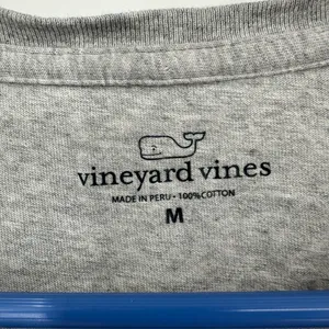 Vineyard Vines Size Medium Shirt Gray Pocket Tee Long Sleeve Buoy Crazy Nautical thumbnail 5