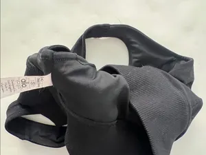 Alo Yoga Serenity High Neck Open Back T Strap Sports Bra Black S thumbnail 6