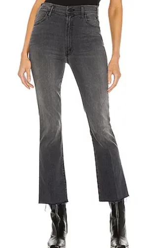 MOTHER The Hustler Ankle Fray Jeans Size 25 Lighting Up Lanterns Gray High Rise thumbnail 1