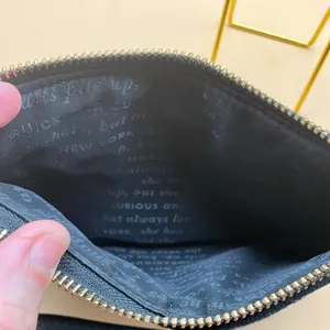 A Very Cute Black Geometric Black Print Kate Spade Purse Zip Pouch thumbnail 4