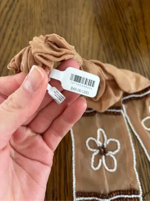 Free People Riley Pony Scarf Brown NWT Scrunchie thumbnail 5