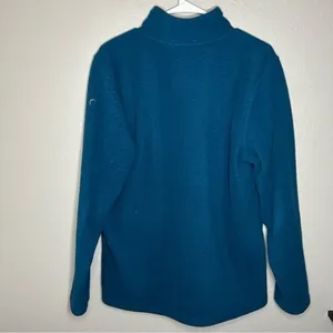 ZYIA Active blue quilted fleece snap button pullover sweater women’s size large thumbnail 5