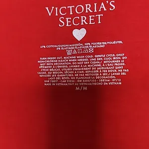 PINK - Victoria's Secret red I love tank top sz Medium thumbnail 3