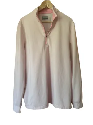 PGA Tour Light Pink striped Quarter-Zip Pullover size medium thumbnail 1