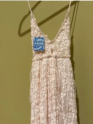 NWT Free People light pink fairy Spaghetti-Strap Dress thumbnail 2