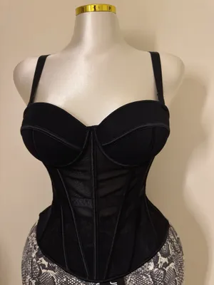 & Other Stories Black corset top thumbnail 2