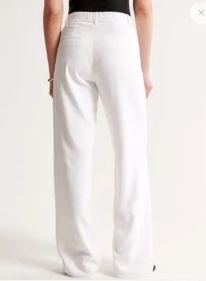 Abercrombie & Fitch White Linen Lined Blend Trousers Pant Size 27/4 thumbnail 2