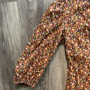 Free People Brown Printed Floral Sheath Mini Dress Small 3/4 Sleeves Collared thumbnail 8