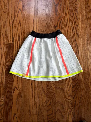 Monreal London XS Perforated Tennis Skort Neon Trim Built In Shorts thumbnail 3