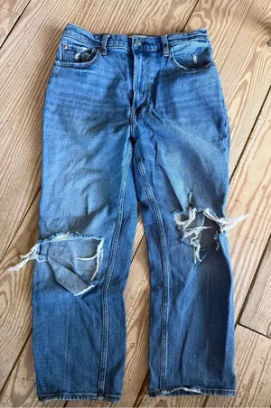 Abercrombie & Fitch The Ankle Straight Ultra High Rise Jeans size 10 short thumbnail 1