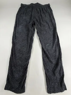 prAna Breathe Wide‎ Leg Lounge Pants Heather Gray Boho Crinkle Pull On Womens S thumbnail 2