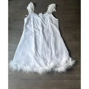 Modern Hero‎ Women's White Hot Angel Costume Dress Only Size Medium thumbnail 5