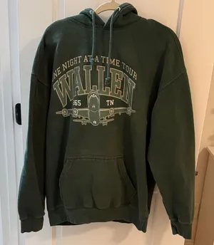 Morgan Wallen One Night at a Time Green Oversized Hoodie thumbnail 1