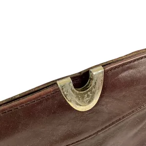 Vintage Brown Leather Clutch thumbnail 2