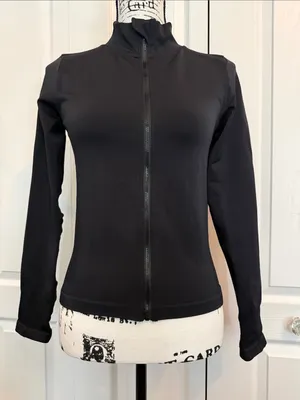 HALARA Black Women's Zip-Up Bomber Jacket thumbnail 1