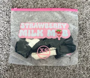 Strawberry Milk Mob Swimsuit Bottom Black Size XS thumbnail 2