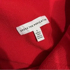 Dress The Population Red One Shoulder Midi Dress(Size Small) thumbnail 9