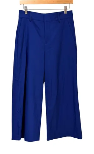 Vince Royal Blue Wide Leg Crop Wool Blend Trousers V535821601 Size 6 thumbnail 1