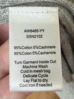 ATM Cotton Cashmere Duster Longline Cardigan Sweater Grey Ribbed Size XS thumbnail 6