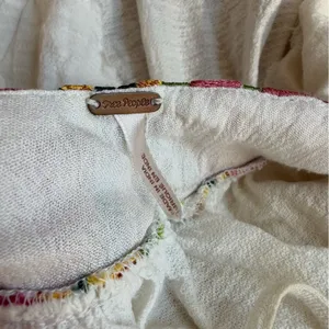 Free People Beach Date White Flowy Strappy Tank Top Multicolor Embroidery thumbnail 7