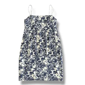 Lisli New York Blue White Floral Print Mini‎ Dress Spaghetti Strap Size M thumbnail 6