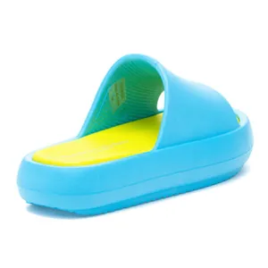 NIB Beach Slides by J/SLIDES SQUISH Turquoise/Yellow EVA 9M thumbnail 3