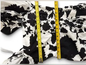 Christopher John Rogers 100% Cotton Black & White Puff-Sleeve Midi Dress Size 4 thumbnail 16