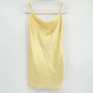 L.A. Hearts‎ x Pacsun Cowl Neck Floral Embossed Butter Yellow Slip Dress Size S thumbnail 3