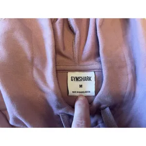 Gymshark Womens Cropped Hoodie Mauve Purple Side Cutout Pullover Medium‎ thumbnail 2
