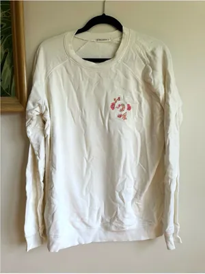 Peloton Tropical Floral Hibiscus Logo Crew New Sweater Womens Small thumbnail 1