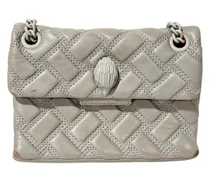 Kurt Geiger MINI KENSINGTON DRENCH Slate Grey Chain Strap Shoulder Bag thumbnail 1