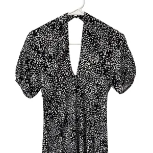 Free People Womens S Looking Love Black Casual Short Sleeve V-Neck Midi‎ Dress thumbnail 5