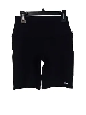 Alo Yoga High Waist Biker Shorts in Black Medium New Womens Leggings thumbnail 5
