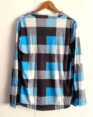 Plaid Blouse, XXL Blue thumbnail 2