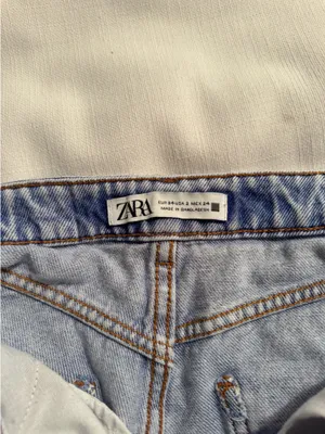 Zara High Waisted Denim Shorts thumbnail 3