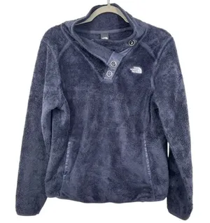 The North Face Osito Snap Neck Fleece Pullover Jacket‎ Blue Purple Womens Medium thumbnail 1