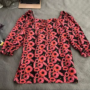 NWT Pink Boohoo Plus Puff Sleeve Floral Dress thumbnail 7